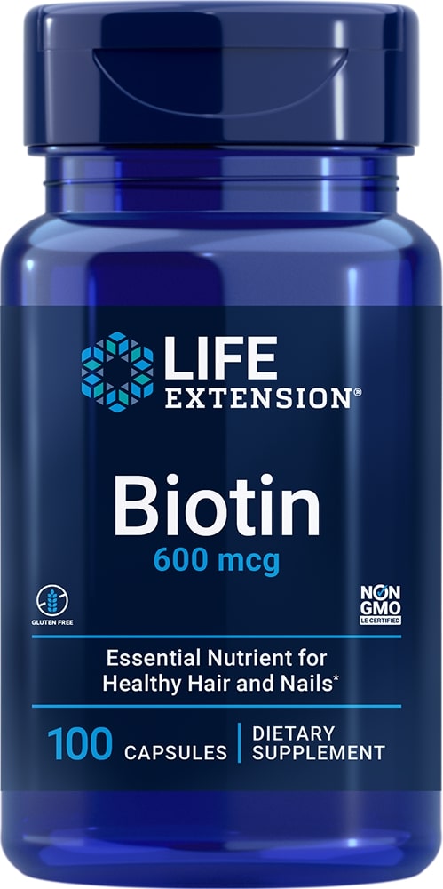 
Biotin, 600 mcg, 100 capsules