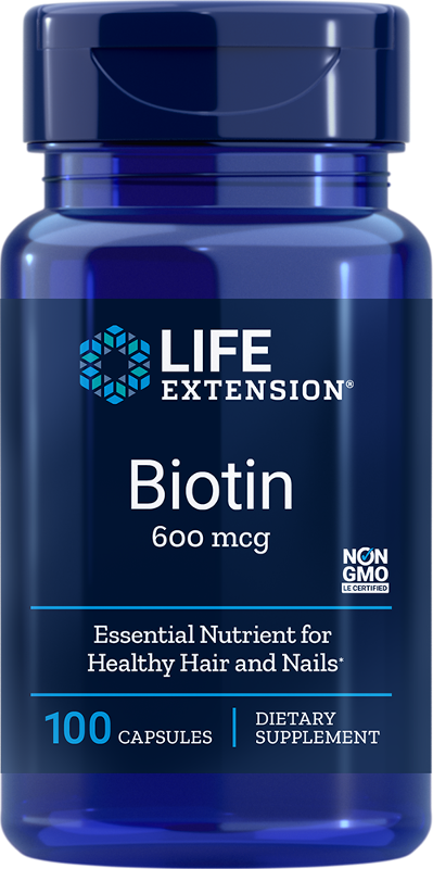
Biotin, 600 mcg, 100 capsules