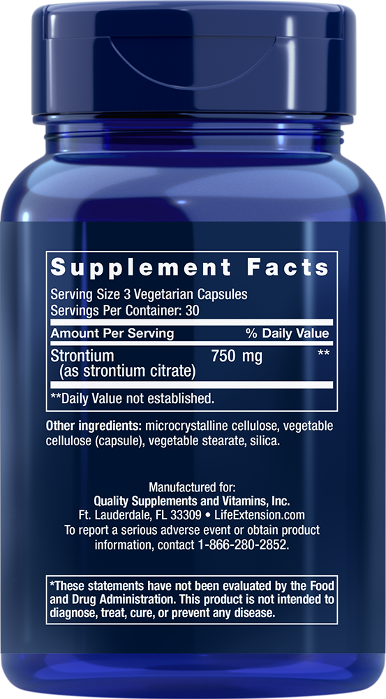 
Strontium Caps, 750 mg, 90 vegetarian capsules