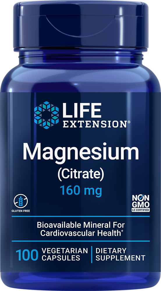 
    Magnesium (Citrate), 160 mg, 100 vegetarian capsules