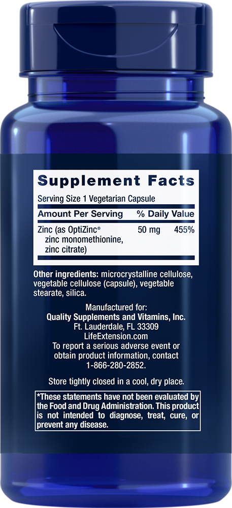 
    Zinc Caps, 50 mg, 90 vegetarian capsules