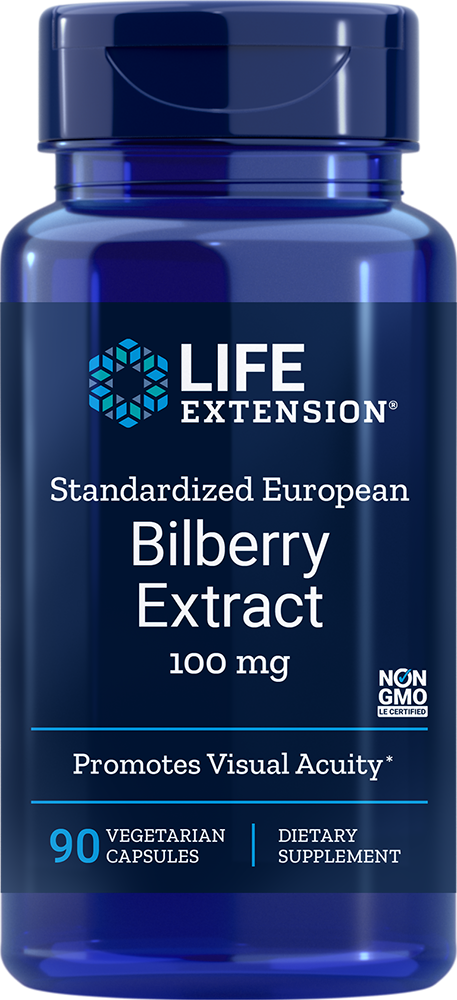 
    Standardized European Bilberry Extract, 100 mg, 90 vegetarian capsules