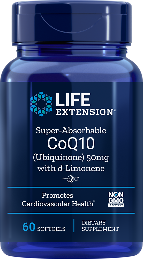 
    Super-Absorbable CoQ10 (Ubiquinone) with d-Limonene, 50 mg, 60 softgels