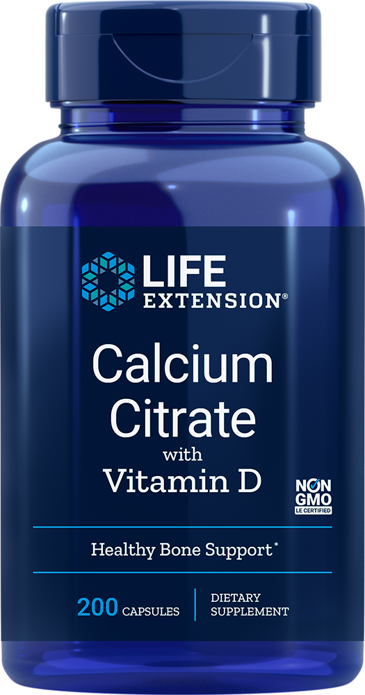 
Calcium Citrate with Vitamin D, 200 capsules