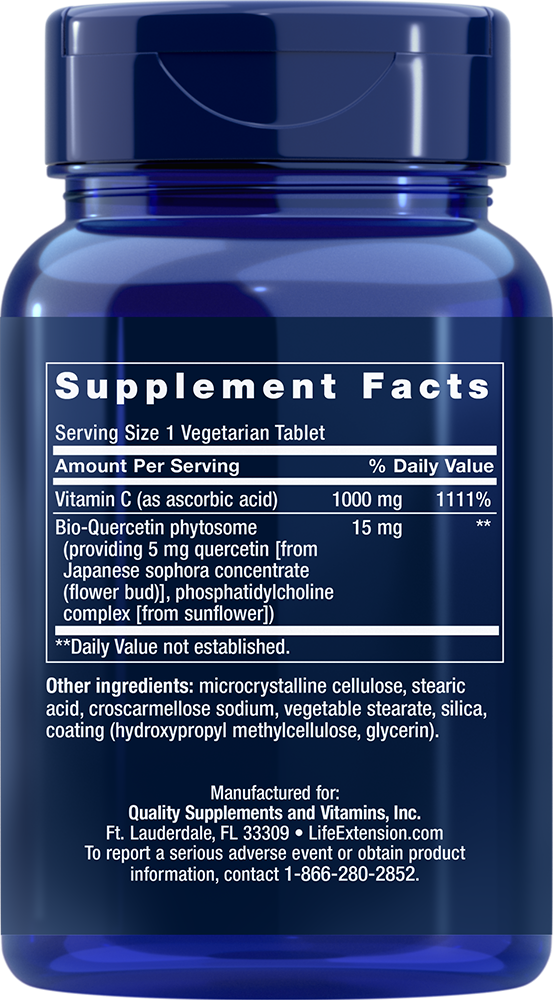 
    Vitamin C and Bio-Quercetin Phytosome, 60 vegetarian tablets