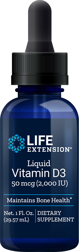 
Liquid Vitamin D3, 50 mcg (2000 IU), 29.57 ml