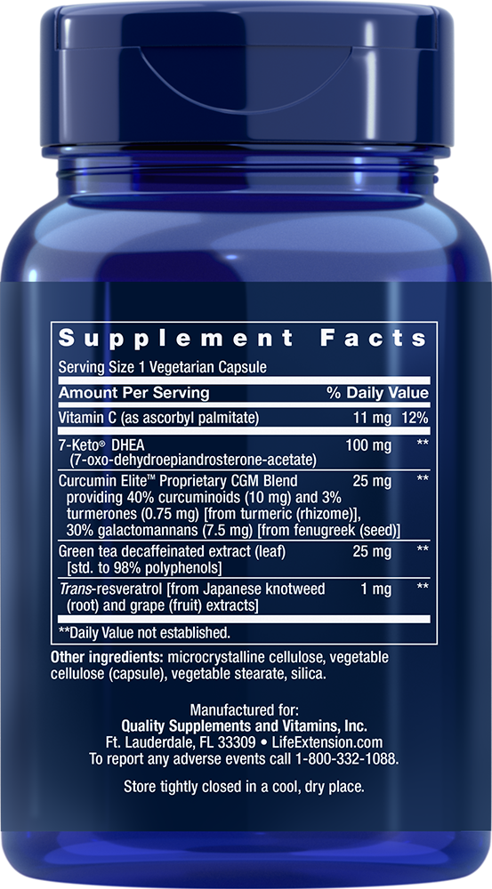 
    7-Keto® DHEA Metabolite, 100 mg, 60 vegetarian capsules